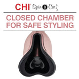 CHI Spin N Curl Special Edition Rose Gold Hair Curler 1". Ideal for Shoulder-Length Hair between 6-16” inches.