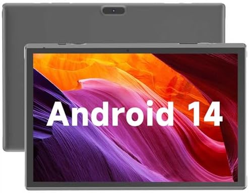 10 Inch Tablet Android 14 Tablets 10" Tableta Computer 6GB RAM 32GB ROM 1TB Expand, 2MP+8MP Dual Cameras WiFi-6 Bluetooth, 1280x800 IPS 10.1 IN HD Display Tab, 6000mAh Long Battery Life Android Tablet