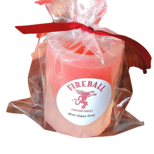 Cinnamon Whiskey Shot Glass Soap. Funny Gag Gifts for Men and Women. Unique Stocking Stuffers