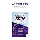 Retainer Brite Tablets for Cleaner Retainers and Dental Appliances - 96 Count