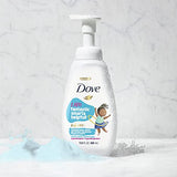 Dove Foaming Body Wash For Kids Cotton Candy Hypoallergenic Skin Care, 13.5 Fl Oz, Pack of 4