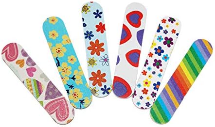 (1 Dozen) Pack of 3 Colorful Girly Mini Emery Board Nail Files