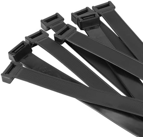 26 inch Black Zip Ties Heavy Duty 11 PCS, 440 LBS Ultra Exclusive Strong Plastic Wire Ties, Large Cable Ties Extra Long Tie Wraps, Indoor and Outdoor UV Resistant