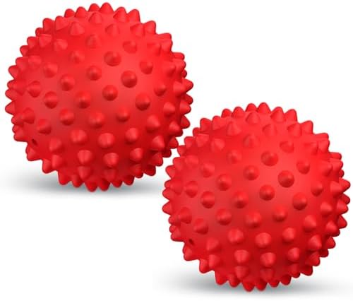 Apasiri Dog Balls Squeaky Dog Toys for Large Dogs, Dog Toys for Aggressive Chewers, Tough Spiky Dog Ball, Dog Ball, Floatable Rubber Pet Toys for Medium Breed Pack of 2