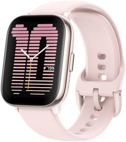 Amazfit Active Smart Watch 42mm, AI Fitness Tracker & Sleep Coach, GPS, Amazon Alexa Built-In, Bluetooth, 14-Day Battery, 120+ Sports Modes, Android & iPhone, Petal Pink