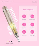 MelodySusie Electric Nail Drill,PC150C Portable Electric Nail Drill Machine for Acrylic Gel Nails, Professional Efile E File Manicure Pedicure Polishing Shape Tools for Home Salon Use, Champagne