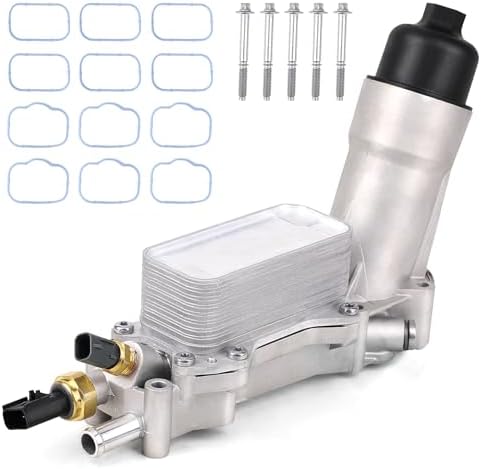 926-959 Upgraded Aluminum Engine Oil Filter Housing Oil Cooler Kit Fit for 3.6L 2011-2023 Dodge Charger Challenger Journey, Jeep Grand Cherokee Wrangler, Ram ProMaster Chrysler 200 300 Replace 926-876
