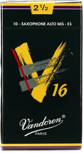 Vandoren SR7025 Alto Sax V16 Reeds Strength 2.5; Box of 10