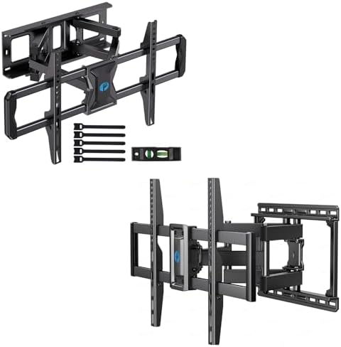 Pipishell Full-Motion TV Wall Mount for Most 37–75 Inch TVs & PILF3 Full Motion TV Wall Mount for 37-75 inch Flat/Curved TVs