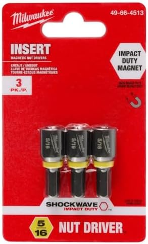 MILWAUKEE ELEC TOOL 1644 Magnetic Nutdriver Insert, 5/16"