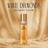 ELIZABETH TAYLOR Body Powder for Women, Fragrance with Body Puff, White Diamonds, 2.6 Oz