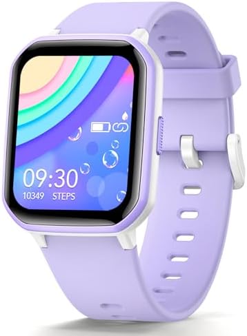 Kids Smart Watch Girls Boys, Fitness Tracker for Kids, 1.5 Inch DIY Dial, 19 Sport Mode, Sleep Monitor, Pedometers, Heart Rate, IP68 Waterproof, Great Gift for Boys Girls Teens