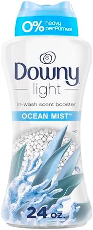 Downy Light In Wash Scent Booster Beads, Ocean Mist Scent, 24 oz, No Heavy Perfumes, Downy Scent Booster Beads, Unstoppable Laundry Beads, Odor Eliminator