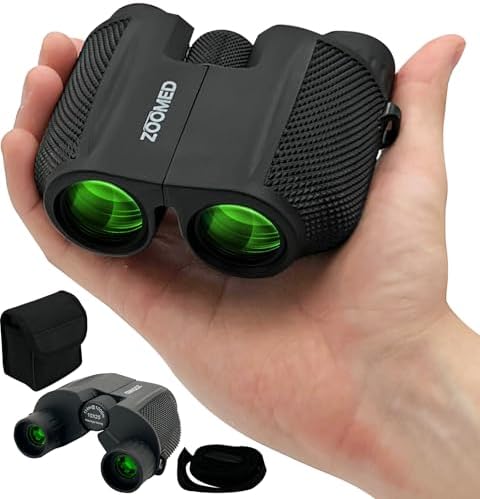 Original Zoomed 10X25 Binoculars for Adults and Kids, Compact Binoculars for Bird Watching, Theater and Concerts, Hunting, Sports Games, Hiking Essentials, Great Gift, and Outdoor Gear.