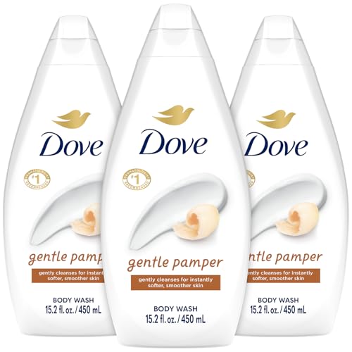 Dove Body Wash, Gentle Pamper 3-Pack – Soothing Moisturizing Cleanser for Soft Skin, 15.22 Oz Ea