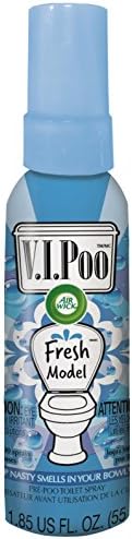 Air Wick V.I.P. Pre-Poop Toilet Spray, Up to 100 uses, Contains Essential Oils, Fresh Model Scent, Travel size, 1.85 oz, Holiday Gifts, White Elephant gifts, Stocking Stuffers