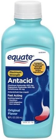 Equate - Antacid/anti-gas Liquid - Maximum Strength, Original Flavor, 12 Fl Oz(pack of 2)