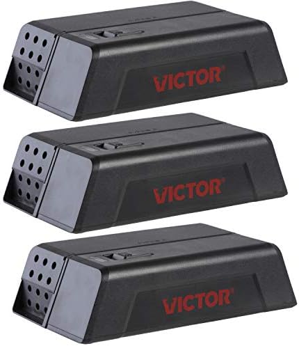 Victor M250SSR-3 Indoor Humane Electronic Mouse Trap - No Touch, No See Electric Instant Kill Mouse Trap - 3 Traps