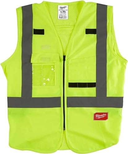 Milwaukee Polyester Safety Vest High Visibility Yellow L/XL - Total Qty: 1