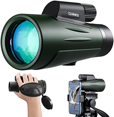 Monocular Telescope, Spotting Scope, 12x50 HD Monocular with SMC Lens and BAK4 Prism, IPX7 Fog & Waterproof, High Power Monocular with Handheld Strap, Phone Adapter for Bird Watching Hunting Camping