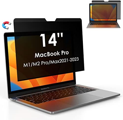 Yamaya Laptop Privacy Screen Magnetic MacBook Pro 14 inch 2021~2023 (M1 Pro/M1 Max/M2 Pro / M2 Max A2779/A2442),Magnetic Removable Computer Screen Privacy Shield for Mac 14Inch