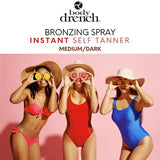 Body Drench Quicktan Quick Tan Bronzing Spray Medium Dark (The Perfect Ultra Bronzing Self-tanner a Fast-drying Formula) - Size 6 Oz / 170g (Pack of 2)