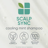 Biolage Cooling Mint Scalp Sync Shampoo | Cleanses Excess Oil From The Hair & Scalp | For Oily Hair & Scalp | Cool Sensation | Cruelty Free | Vegan | Salon Shampoo | 33.8 Fl. Oz(Packaging May Vary)