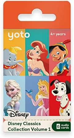 Yoto Disney Classics Collection: Vol. 1 – Kids 6 Audio Cards for Use with Player & Mini All-in-1 Audio Device, Educational Screen-Free Listening with Fun Playtime Bedtime Travel Stories, Ages 4+
