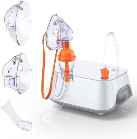 Nebulizer Machine - Nebulizer for Adults and Kids, Nebulizer Machine with Nebulizer Mask, Mouthpiece and Tubing for Home Use (White)