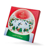 Godiva Chocolatier 2024 Deluxe Snowglobe Advent Calendar - Limited Edition 24-Piece Dark Milk Chocolate Assortment with Almonds, Caramel, and Mousse - Holiday Gift Box, Christmas Candy for Gift Basket