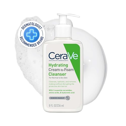 CeraVe Foaming Facial Cleanser | Daily Face Wash for Oily Skin | Hyaluronic Acid + Ceramides + Niacinamide | Fragrance Free & Paraben Free | Non - Drying Oil Control Face Wash | 8 Fluid Ounce
