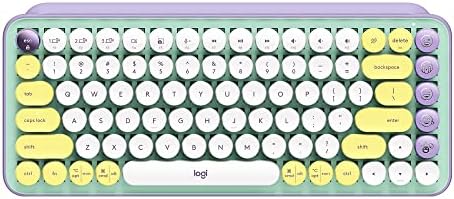 Logitech POP Keys Mechanical Wireless Keyboard with Customizable Emoji Keys, Durable Compact Design, Bluetooth or USB Connectivity, Multi-Device, OS Compatible - Daydream Mint (Renewed)