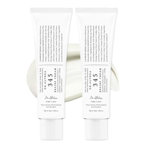 Dr.Althea 345 Relief Cream | Daily Face Moisturizer | Blemish Relief Care | Soothing Recovery & Moisture with Niacinamide, Panthenol | Korean Vegan Skin Care for All Skin Types | 1.7 Fl Oz (Pack of 2)