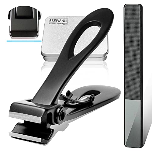 Straight Nail Clipper, 17mm Wide Jaw Opening Extra Large Toenail Clippers for Thick Nails or Tough Fingernail & Ingrown Toenail, Heavy Duty Thick Toenail Clippers for Seniors, Men, Adult