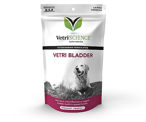 VetriScience Vetri Bladder Supplement for Dogs – Bladder Support Chews with Antioxidants for Spayed and Senior Dogs, Manage Incontinence and Urine Leaks