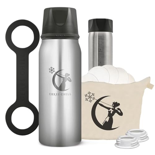 Free The Moms Starter Kit, Breastmilk Chiller Reusable Storage Container and Accessories by CERES CHILL | Keeps Milk Safe for up to 20 Hours | Connects w/Major Pumps (Per My Last Email Steel)