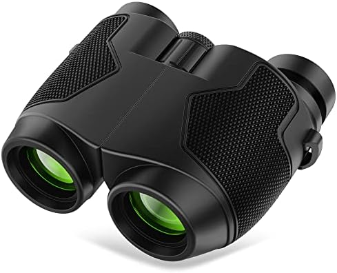 Binoculars 12x25 for Adults and Kids Night Vision Binoculars Compact Binocular Large Eyepiece Waterproof Binocular Easy Focus Wide Field of View for Bird Watching,Hiking,Hunting,Concert
