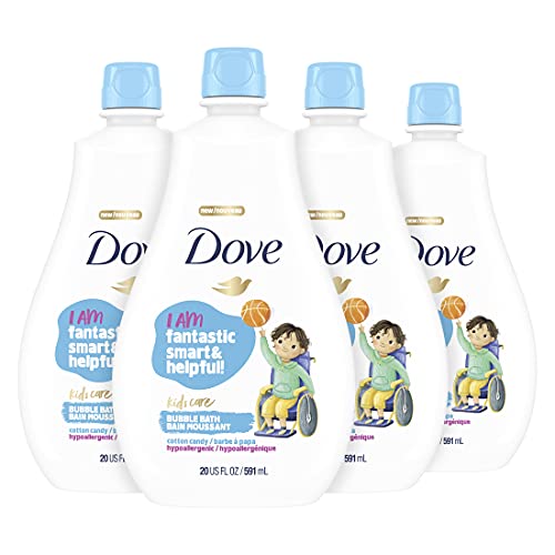 Dove Kids Care Bubble Bath for Kids Cotton Candy Hypoallergenic Formula 20 oz 4 Count