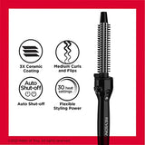 Revlon Perfect Heat Triple Ceramic Curling Brush Iron | For Silky Smooth Wave Curls (3/4 in)