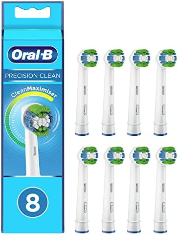 Oral-B Braun Precision Clean 4210201329343 Toothbrush Heads with Cleanmaximiser Bristles for Optimal Cleaning in Letterbox Packaging Pack of 8