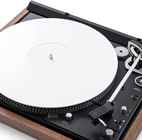Acrylic Turntable Mat by Break Tradition - Vinyl Record Accessories for LP Record Player - Premium Turntable Slipmat to Reduce Noise Due to Static and Improve Sound Quality (White)