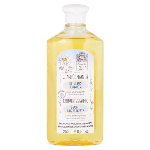 Intea Camomila Kids Shampoo for Blonde Highlights – 8.5Oz Chamomile Shampoo Hair Lightener for Kids – Natural Extract Toddler Shampoo with No Silicones or Parabens