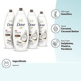 Dove Purely Pampering Body Wash for Dry Skin Coconut Butter and Cocoa Butter Effectively Washes Away Bacteria While Nourishing Your Skin 22 oz 4 count