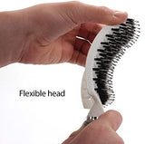 Boar Bristle Hair Brush set – Curved and Vented for Wet and Dry Detangling Hair Brush for Women Long, Thick, Thin, Curly & Tangled Hair Vent Brush - Stocking Stuffers Gift kit