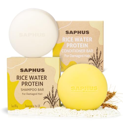 Rice Shampoo Bar and Conditioner Set - Promote Hair Growth & Strengthening Thinning Hair, Paraben Free and Sulfate Free with Natural Rice Water for Men & Women, Valentines Gift