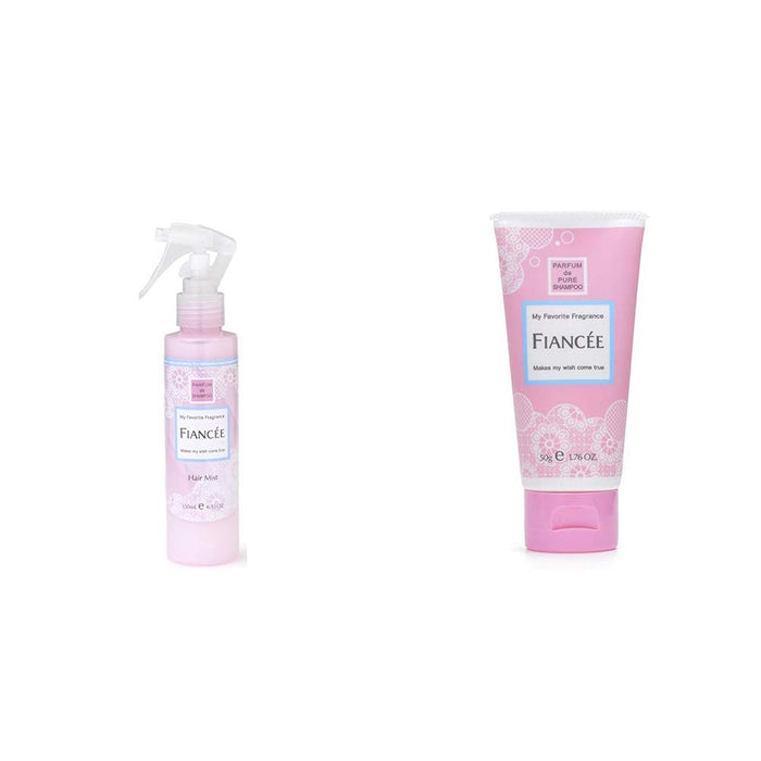 FIANCE Fragrance Hair Mist Pure Shampoo Scent, 5.3 fl oz (150 ml) & Hand Cream, Pure Shampoo Scent, 1.8 oz (50 g)