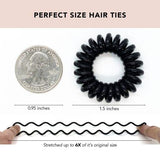 Kitsch Spiral Hair Ties for Women - Coil Hair Ties for Thick Hair, No Crease Hair Tie, Spiral Hair Ties No Damage, Hair Coils, Phone Cord Hair Ties for Thin Hair, Hair Ties Spiral, 8pc, 2pack (Basics)