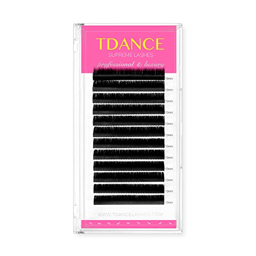 TDANCE Premium Classic Lash Extensions Semi Permanent Eyelash Extensions Silk Volume Eyelash Extensions Professional Salon Use(DD,0.05,8mm)