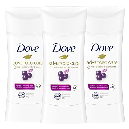 Dove Advanced Care Antiperspirant Deodorant Stick Acai Berry & Lotus Flower 2.6 oz (Pack Of 3)