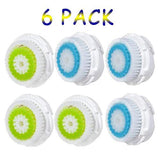 Facial Cleansing Brush Heads,Face Brush Head Replacements Compatible with Clarisonic Mia 1, Mia 2, Mia Fit, Alpha Fit, Smart Profile Uplift,Deep Pore and Sensitive（6 Pack）